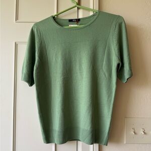 NWT MARKS & SPENCER Green Short Sleeve Sweater UK Size 10